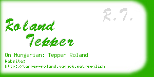 roland tepper business card